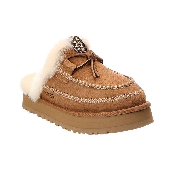 UGG Shoes - Ugg W Disquette Alpine Suede Mule, Chestnut